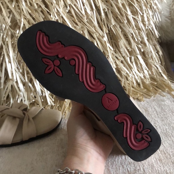 Clark Artisan Sandals Slingback Wedge Heels Tan Leather Open Toe - Picture 4 of 6